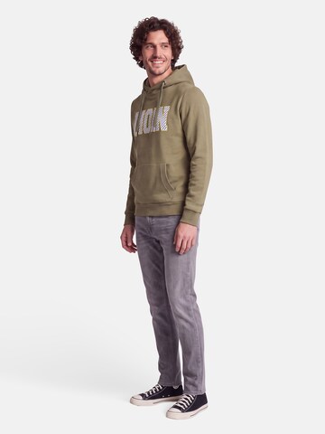 salzhaut Sweatshirt 'Heff - Moin' in Green: side