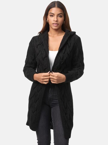 Elara Strickjacke in Schwarz: Vorderseite