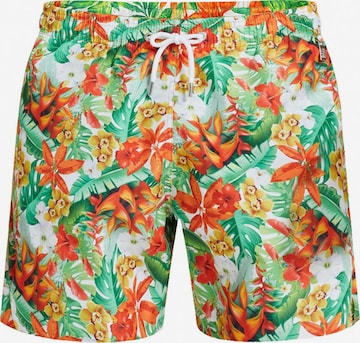Blackspade Swimming shorts ' Summer Prints ' in Green: front