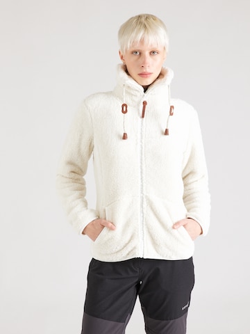 ICEPEAK Athletic fleece jacket 'COLONY' in White: front