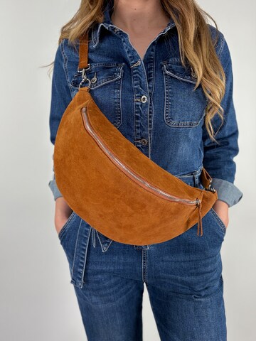 lePelou Fanny Pack 'VALENTINA XL' in Brown