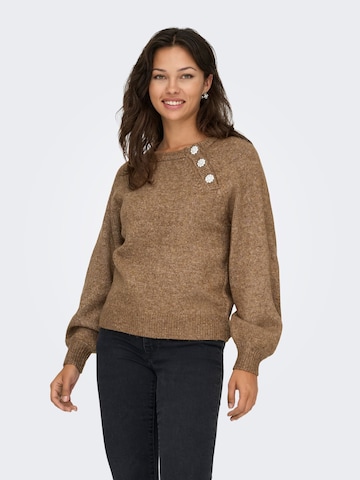 Pull-over 'ONLLAUREN' ONLY en marron : devant