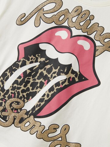 NAME IT Shirt 'Rolling Stones' in Wit