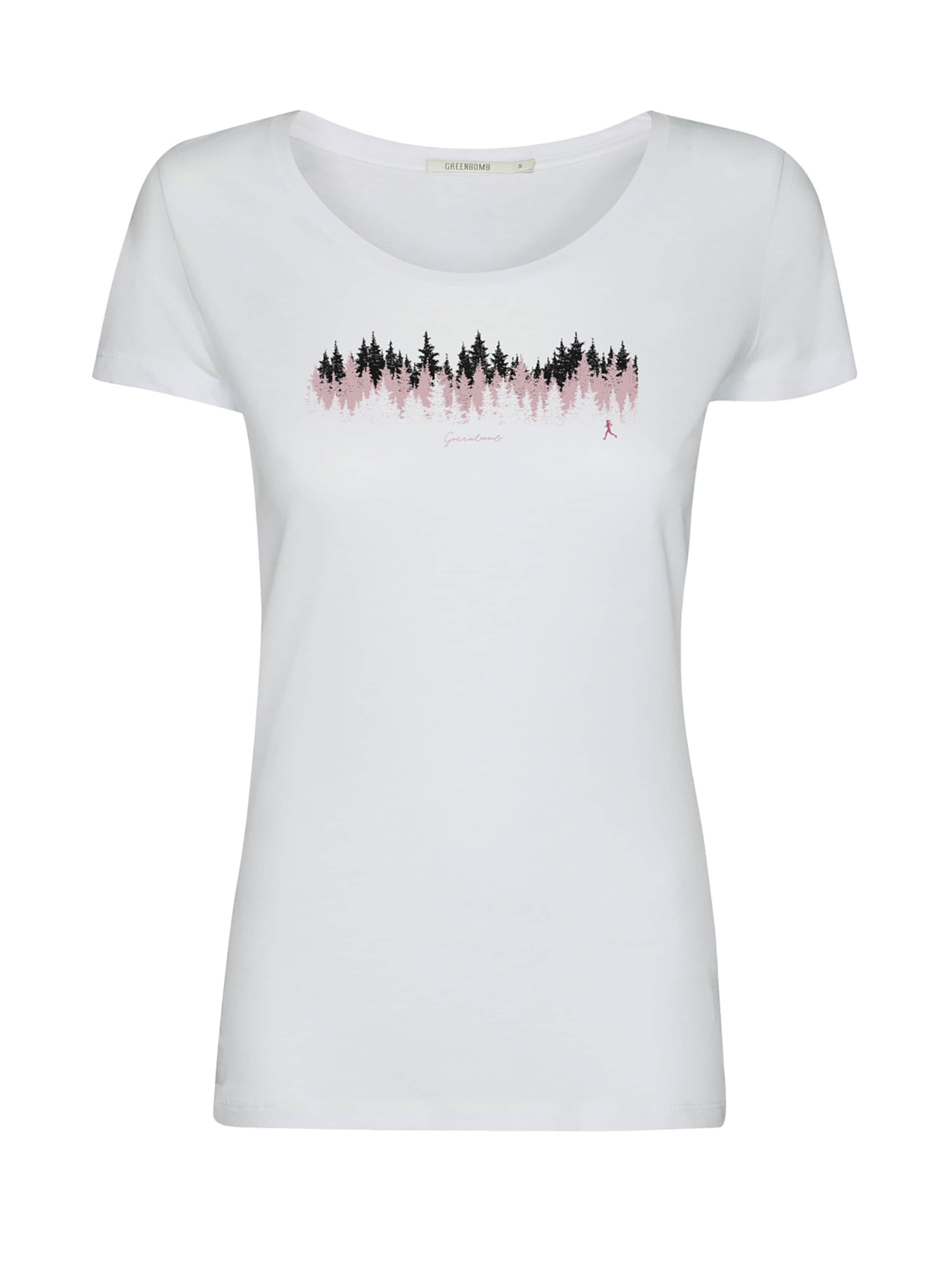 Maglietta 'Nature Forest Jog' di GREENBOMB in bianco: frontale