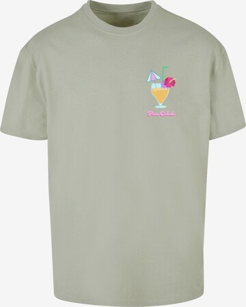 Merchcode Shirt 'Pina Colada' in Groen: voorkant