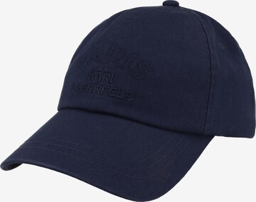 Casquette Karl Lagerfeld en bleu : devant