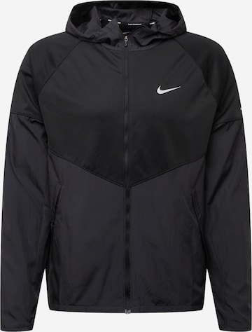 NIKE Športna jakna 'RPL Miler' | črna barva: sprednja stran