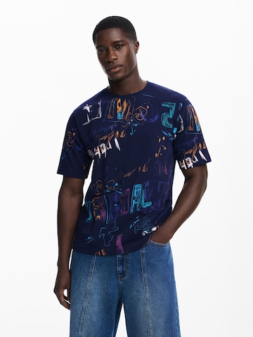T-Shirt Desigual en bleu : devant