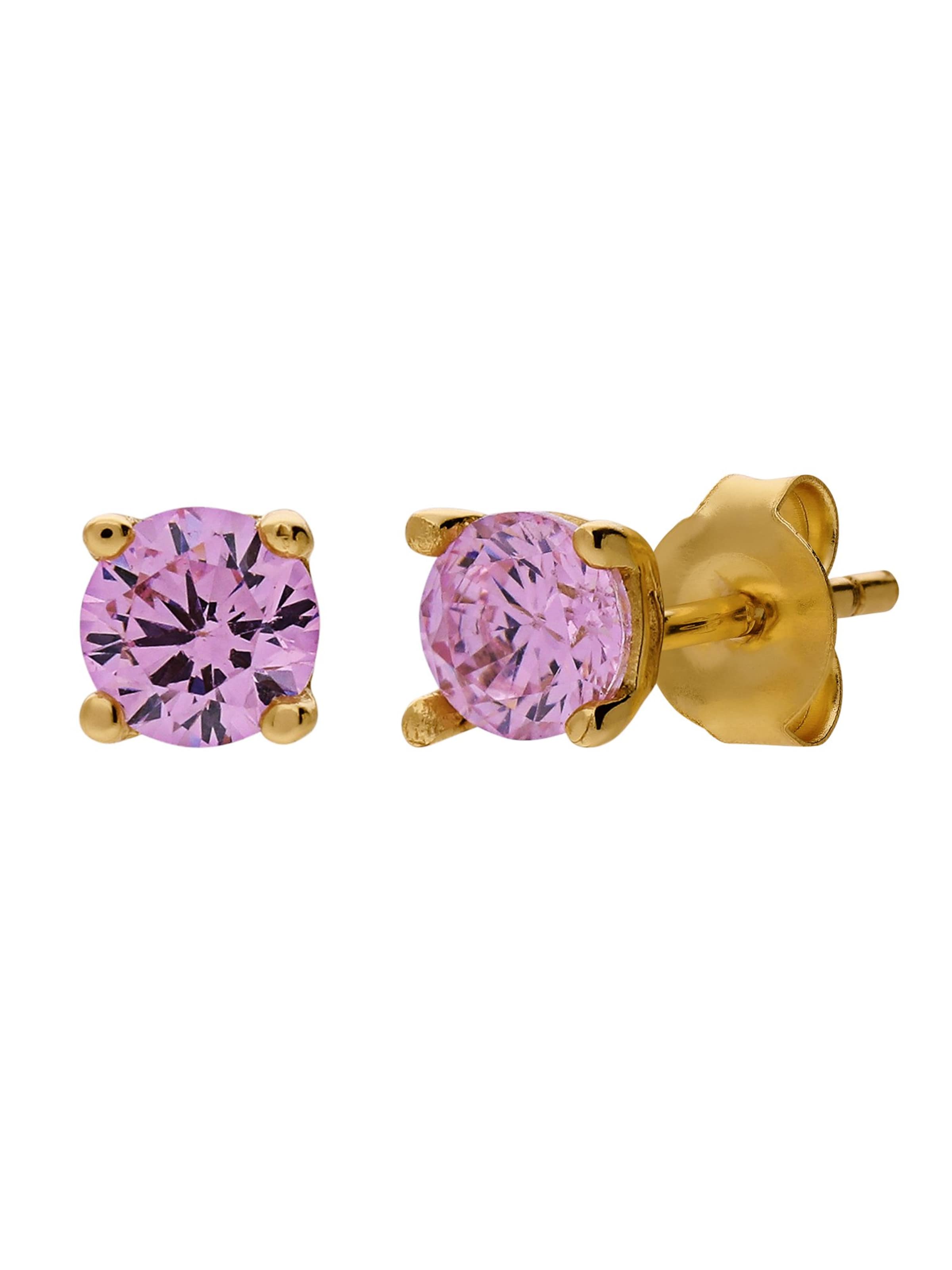 Boucles d'oreilles Lucardi en or : devant