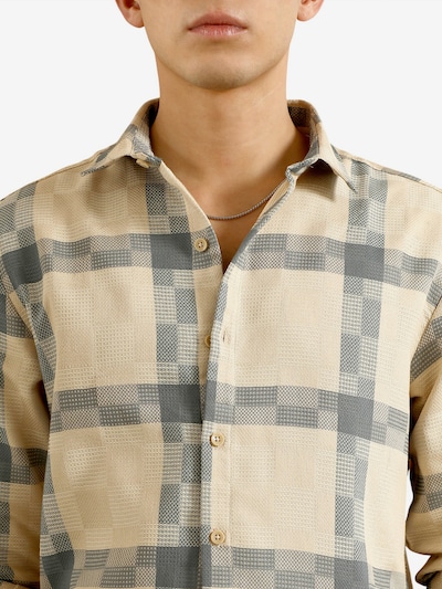 Campus Sutra Camisa 'Anahi' em bege / cinzento claro, Vista do artigo