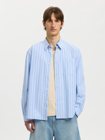 SELECTED Hemd in Blau: Vorderseite