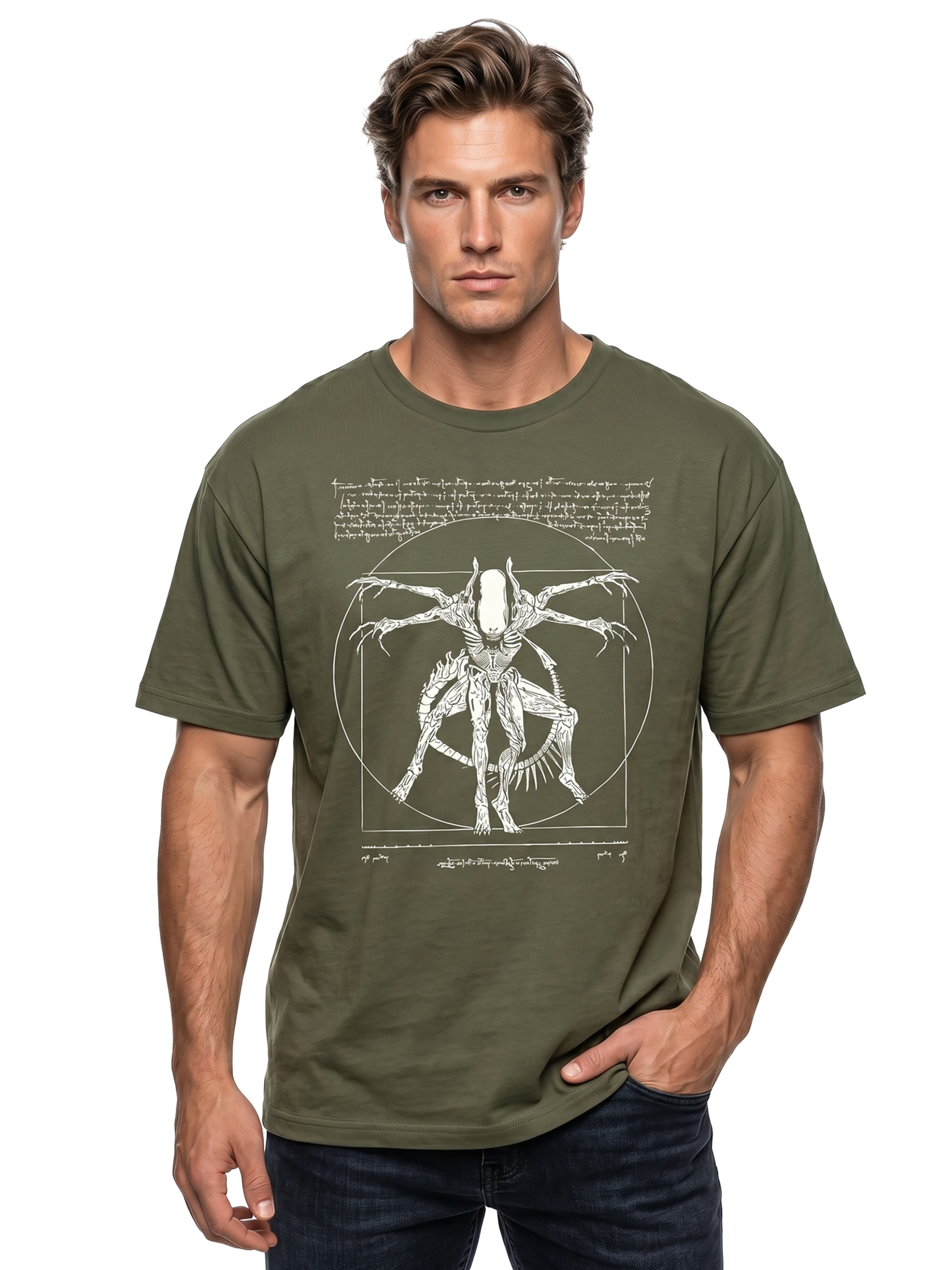 MAKAYA Shirt 'Alien' in Green: front