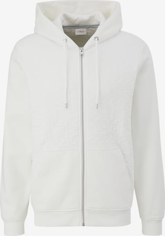 s.Oliver Sweat jacket in White: front