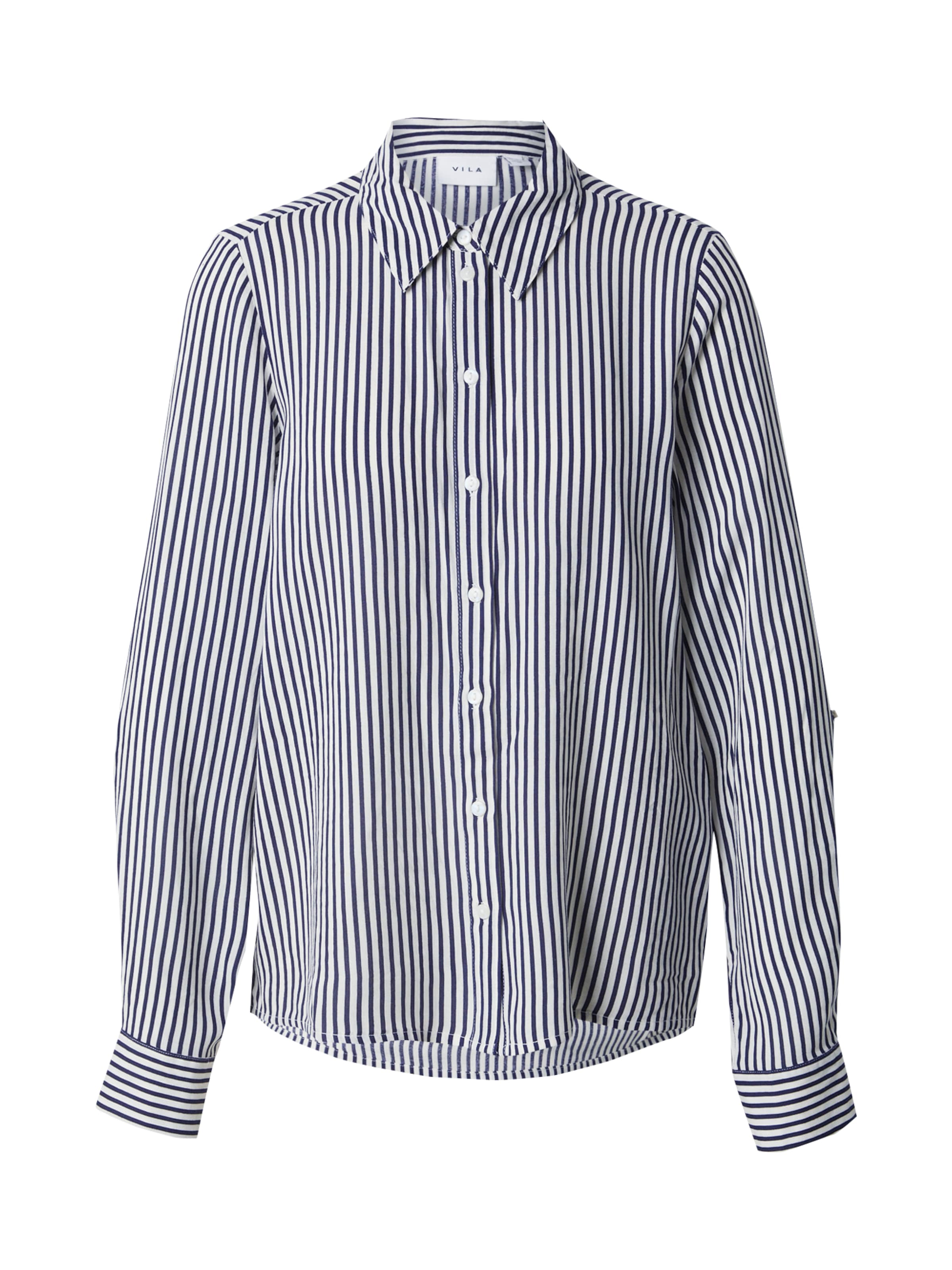 VILA Blusa 'Rosa' en navy / blanco, Vista del producto