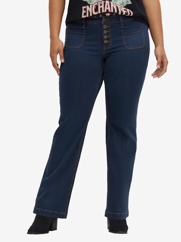 sheego by Joe Browns Bootcut Jeans in Blau: predná strana