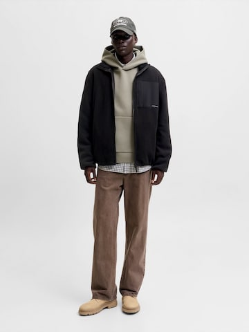 JACK & JONES Jopa iz flisa 'JJEMASON' | črna barva