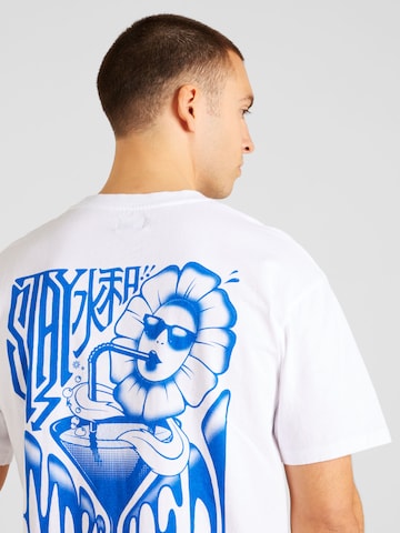 T-Shirt 'Stay Hydrated' EDWIN en blanc