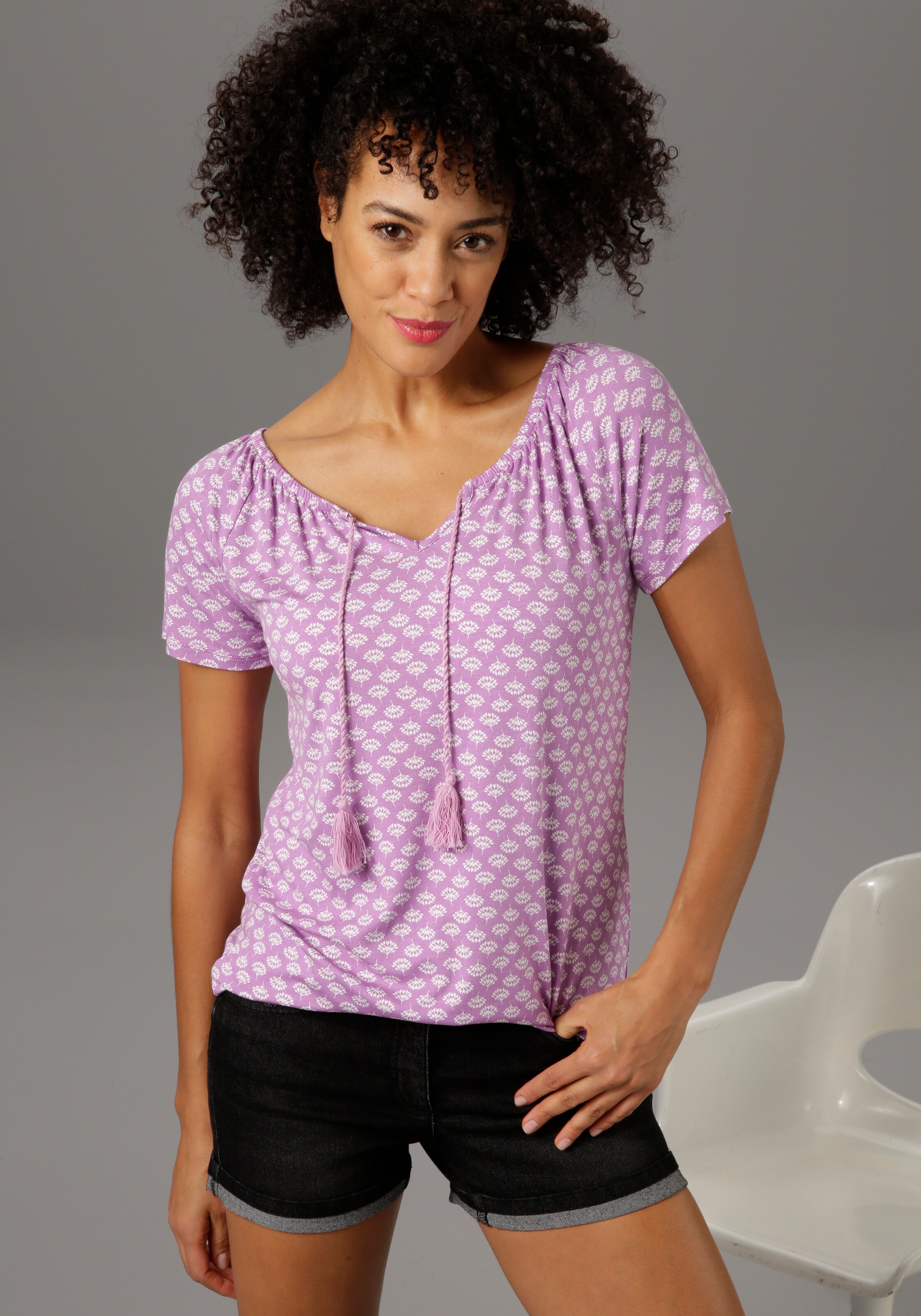 Frauen Shirts & Tops Aniston CASUAL Shirt in Flieder - EQ41807 Frauen Shirts & Tops Aniston CASUAL Shirt in Flieder - EQ41807