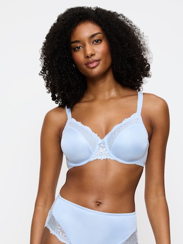TRIUMPH Minimiser Bra ' Ladyform Soft ' in Blue: front