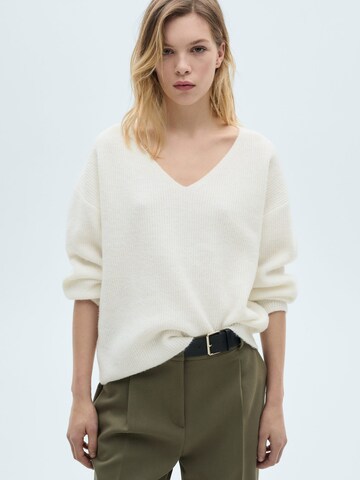 MANGO Sweater 'FETEN' in Beige: front