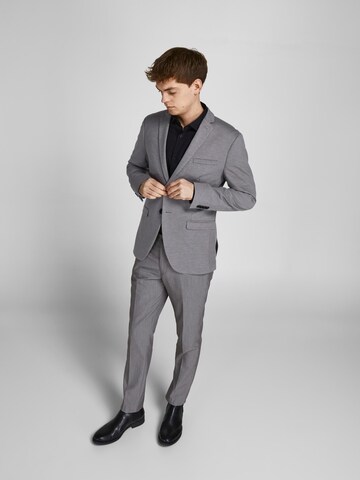 JACK & JONES Slim fit Trousers with creases 'Franco' in Grey