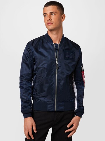 ALPHA INDUSTRIES Regular Fit Välikausitakki värissä sininen: edessä