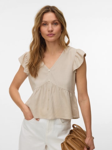 VERO MODA Blouse 'VMMYMILO' in Grijs: voorkant