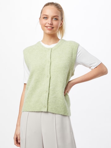 Gilet in maglia di Samsøe Samsøe in verde: frontale