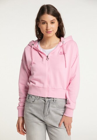 MYMO Sweatjacke in Pink: Vorderseite