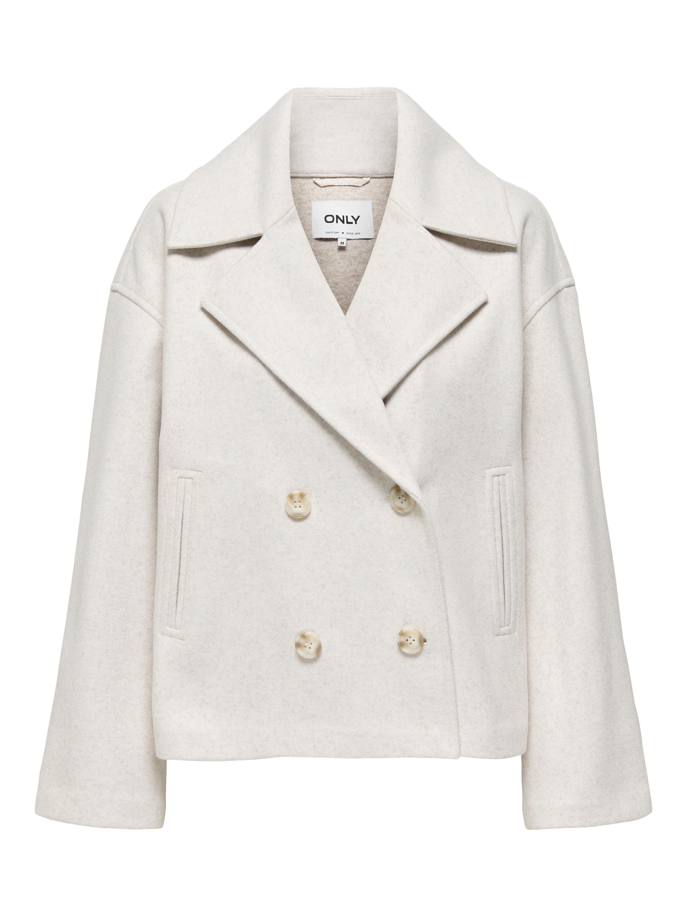 ONLY Overgangsfrakke 'ONLMalika' i hvid: forside