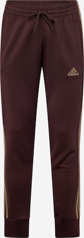 ADIDAS SPORTSWEAR - Calças de desporto 'Essentials' em castanho: frente