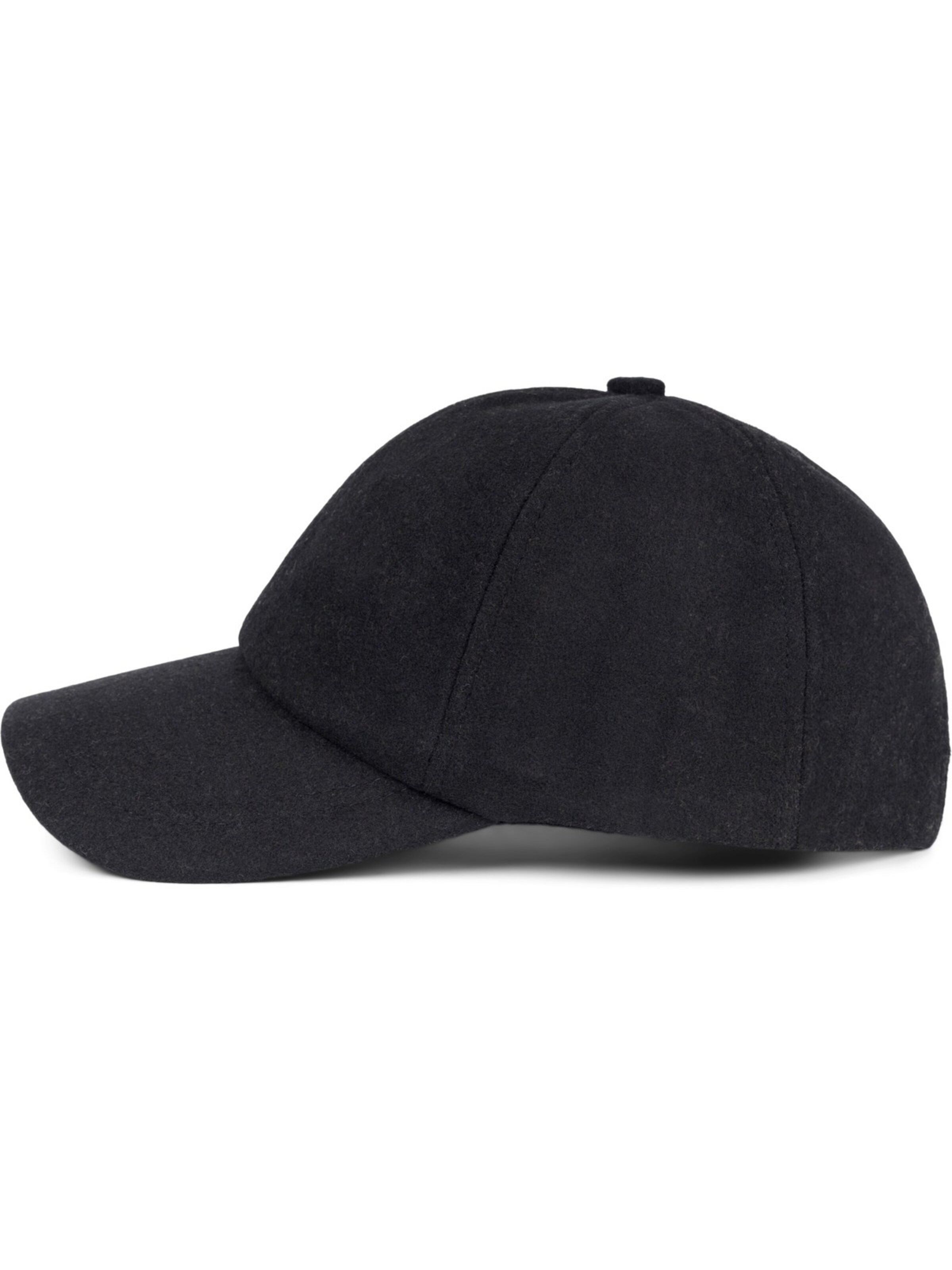 styleBREAKER Cap 'Baseball Cap mit Wolle'‌‌‌‌‌‌‌‌ in Schwarz