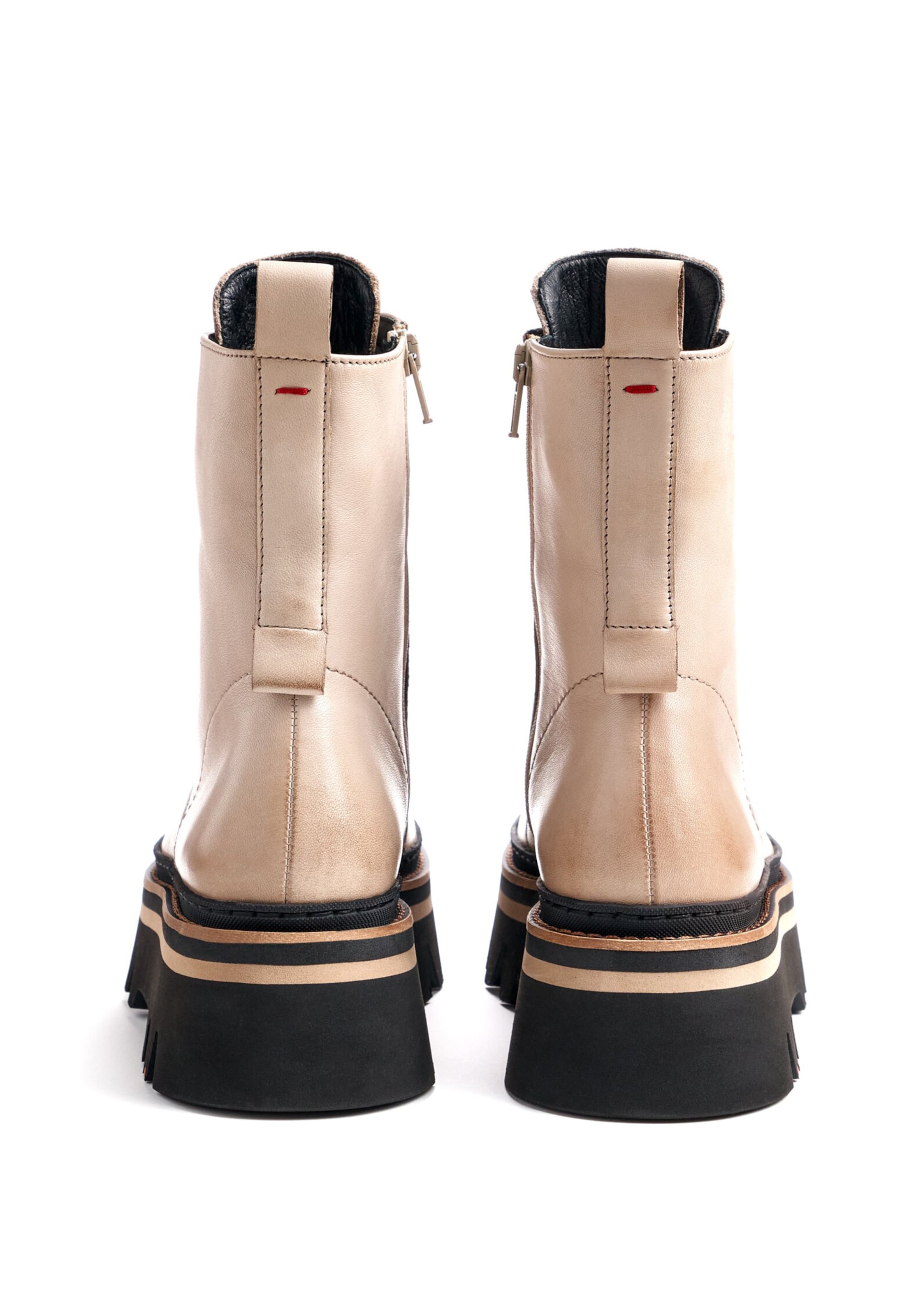 LLOYD Lace-Up Ankle Boots in Beige