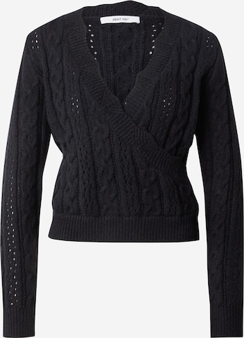 Pulover 'Melody' de la ABOUT YOU pe negru: față