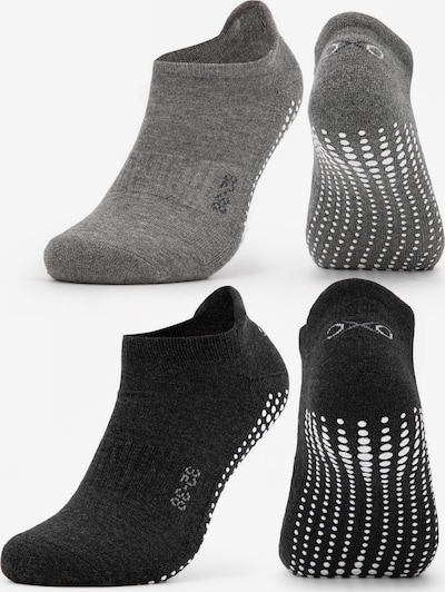 Occulto Chaussettes de sport 'Mady' en gris / anthracite / blanc, Vue avec produit