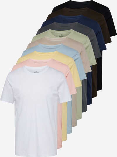 HOLLISTER T-Krekls 'WEBEX', krāsa - dzeltens / rozā / melns / balts, Preces skats