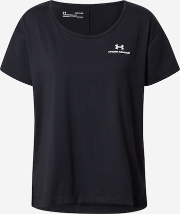 UNDER ARMOUR Λειτουργικό μπλουζάκι σε μαύρο: μπροστά