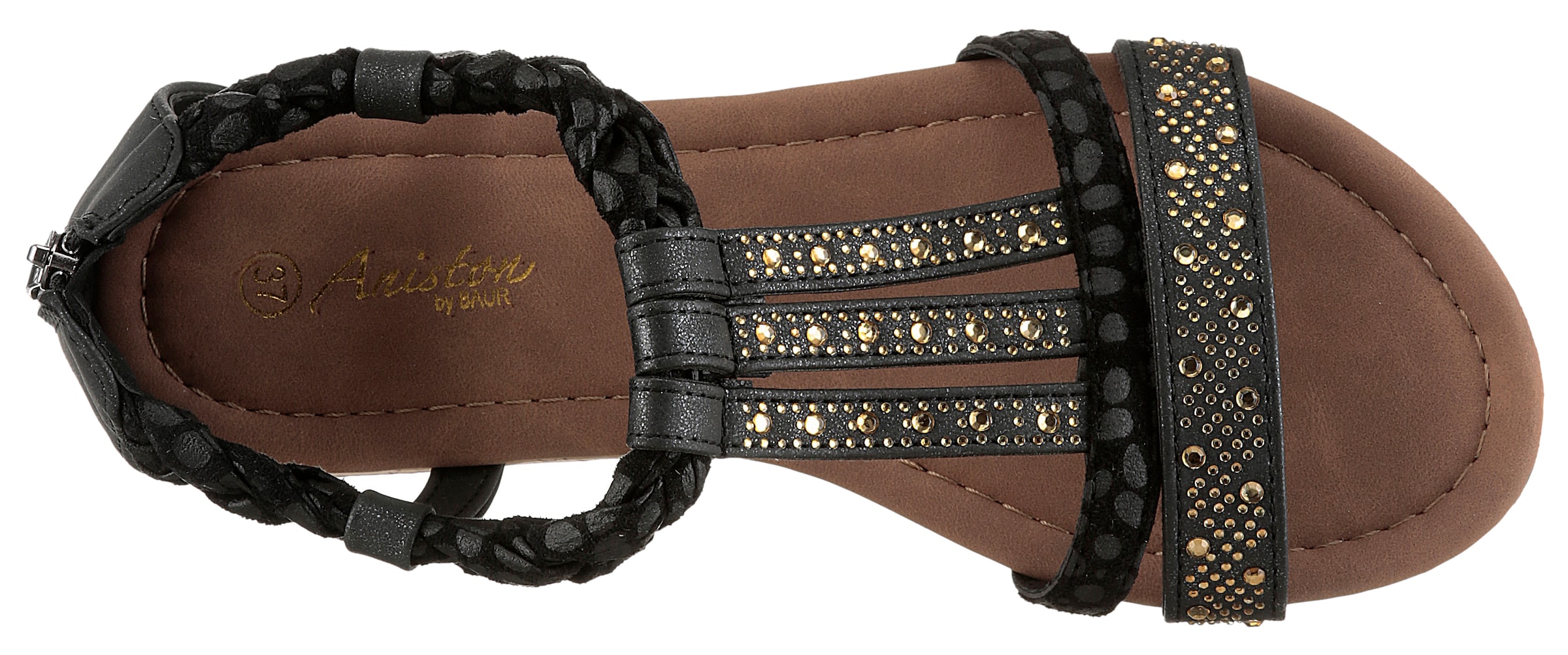 Aniston Strap Sandals in Black