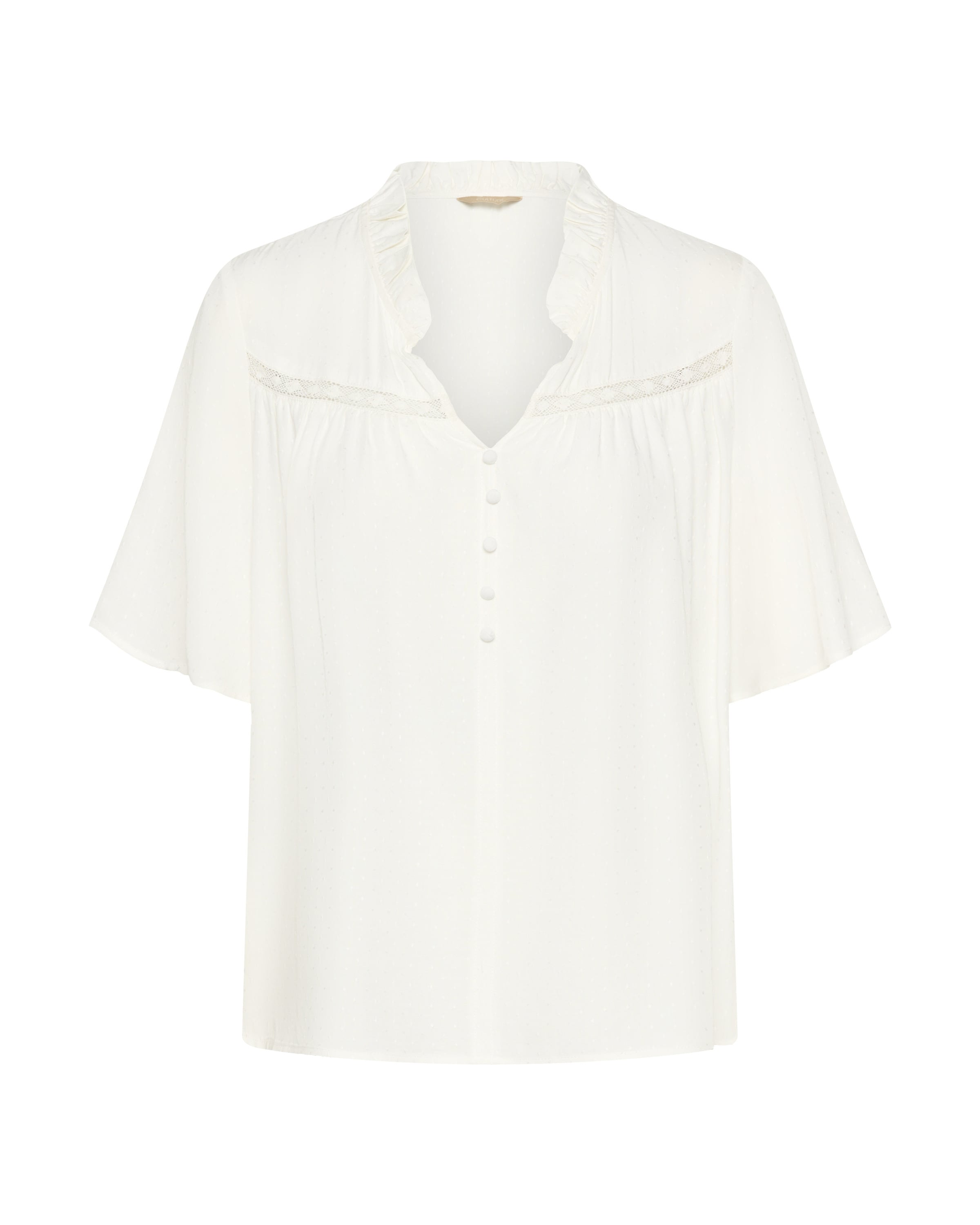 CULTURE Bluse 'CUcoda' i hvid: forside