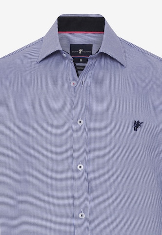 DENIM CULTURE Regular fit Overhemd 'Javed' in Blauw
