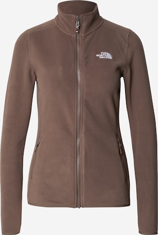 Giacca di pile funzionale '100 GLACIER' di THE NORTH FACE in marrone: frontale