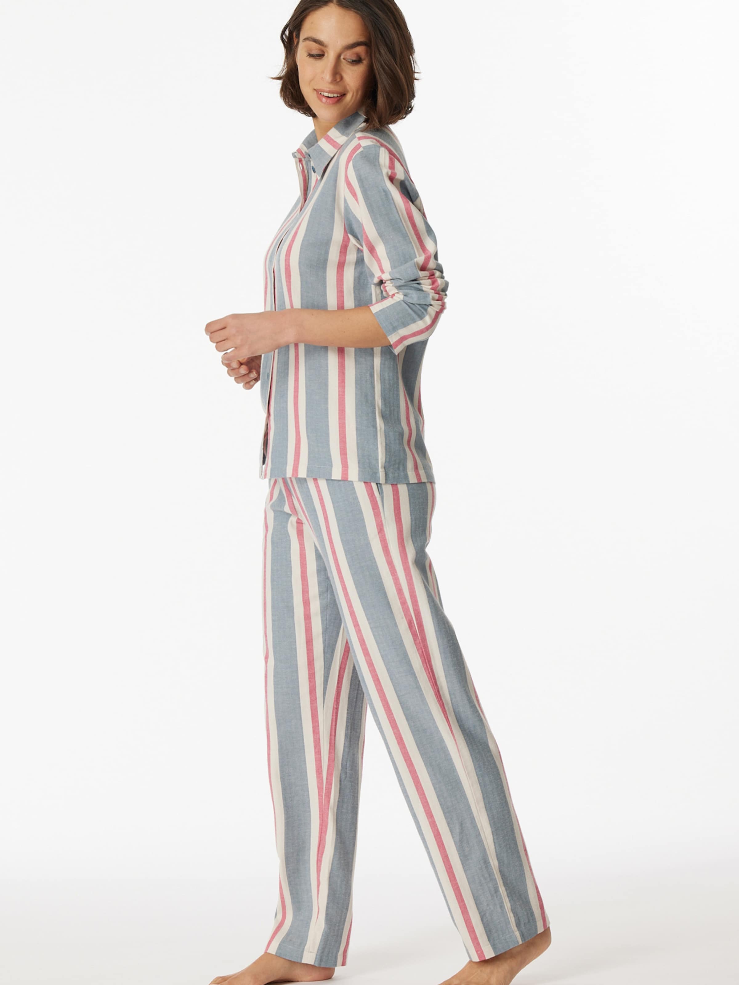 SCHIESSER Pyjama \' Selected | \' Premium ABOUT in YOU Grau, Rot