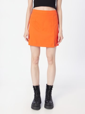 PIECES - Falda 'THELMA' en naranja: frente