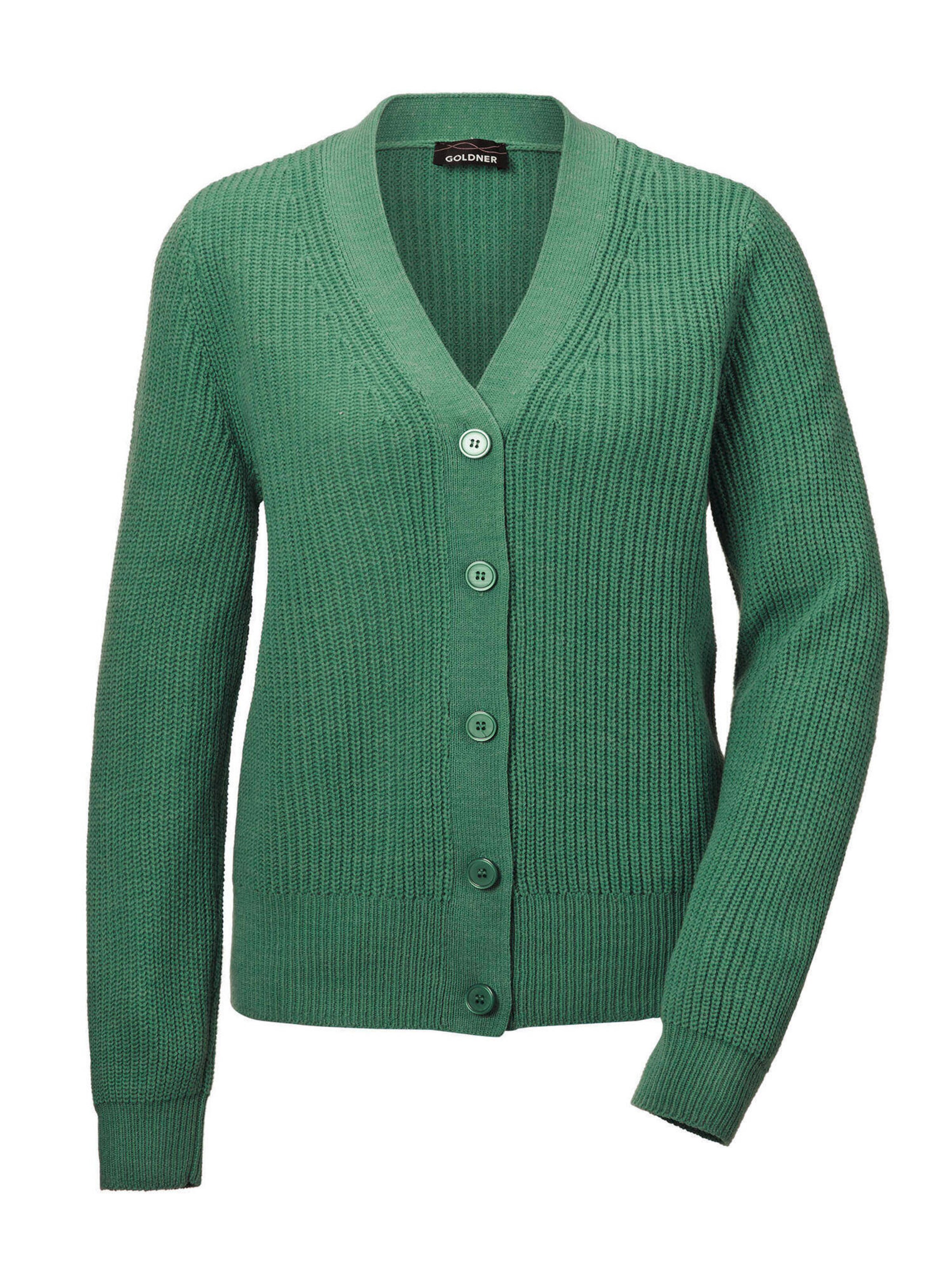 Goldner Knit cardigan in Green: front