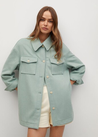 MANGO Between-Season Jacket in Green: front