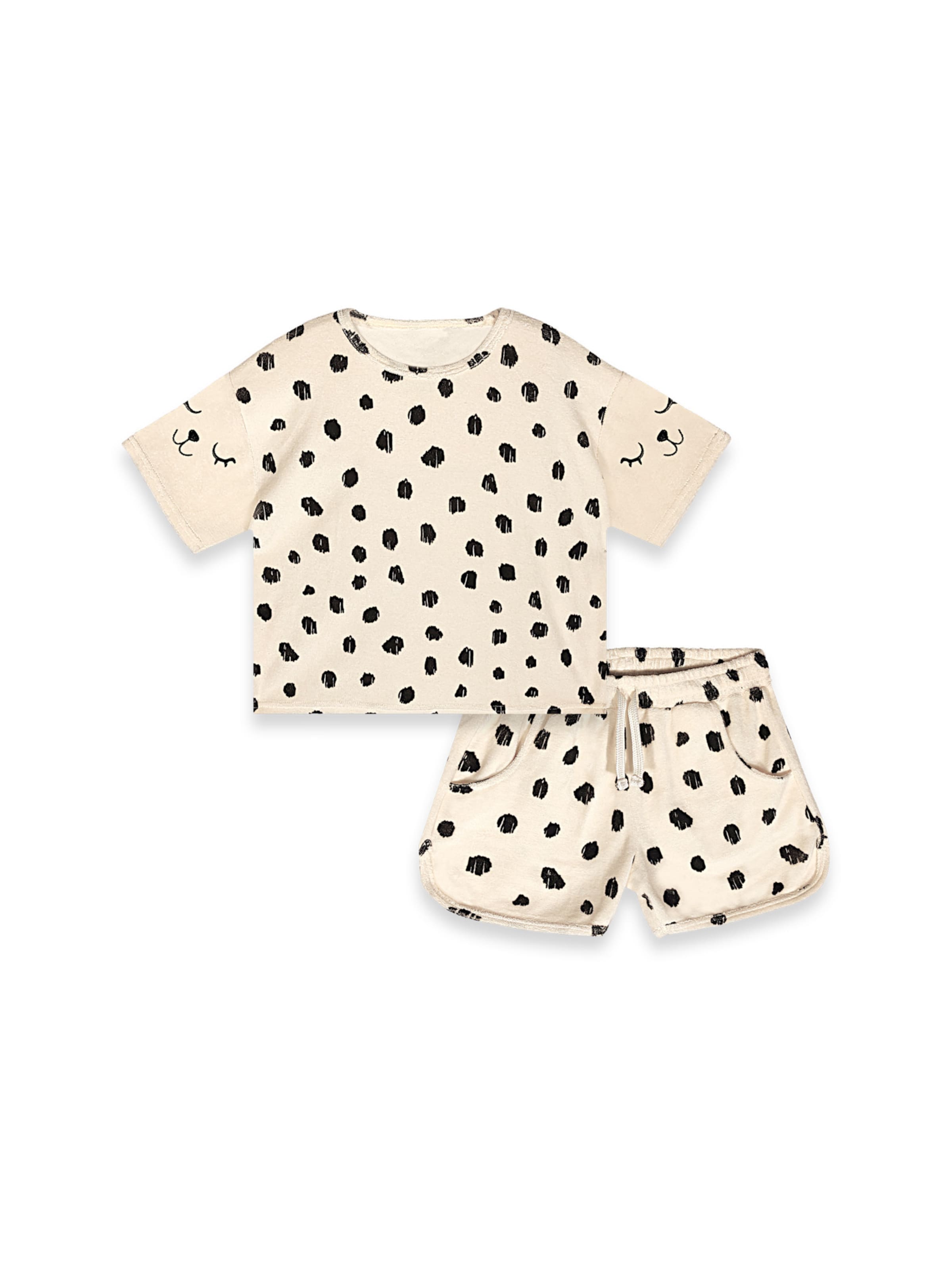 Denokids Set 'CFF-26Y1-055' in Beige: voorkant
