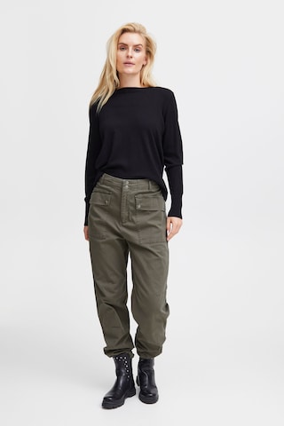 PULZ Jeans Loose fit Cargo Pants 'drew' in Green