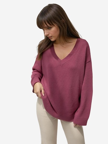 Hiccup Oversized Sweater in Purple: front