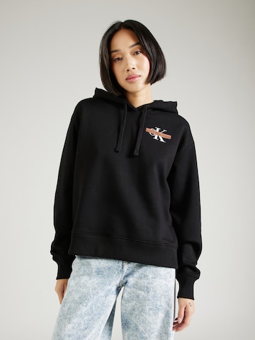 Calvin Klein Jeans Sweatshirt in Schwarz: predná strana