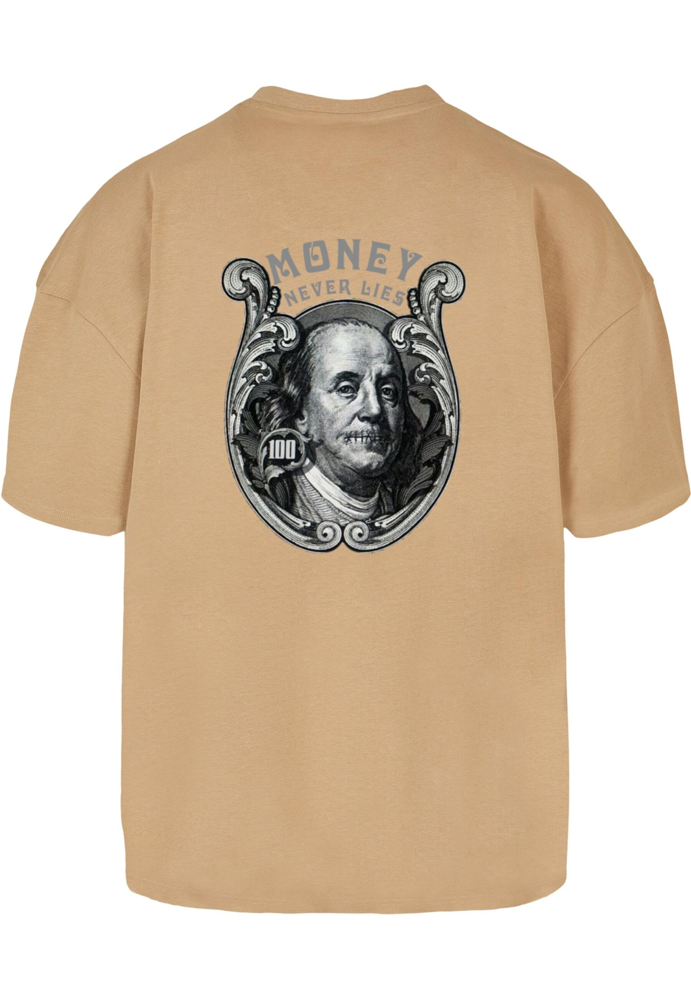 2Y Studios Shirt 'Money Never Lies' in Beige